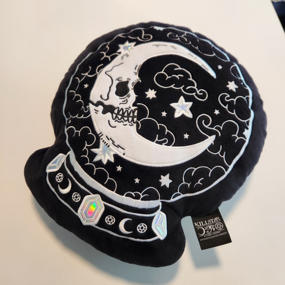 Killstar Black and White Celestial Pillow